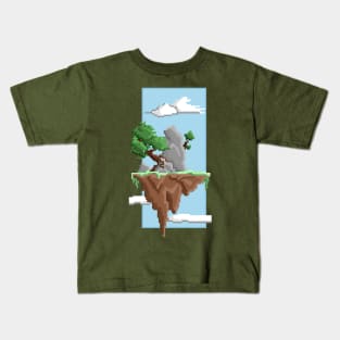 Pixel Landscape : Flying Island Kids T-Shirt